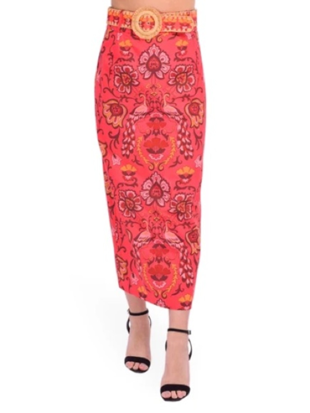 NWT Cara Cara Blaze Midi Skirt in Peacock Watermelon